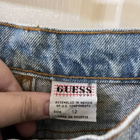 Vintage Guess Kids Jeans High-Rise Straight Leg Girls Size 12